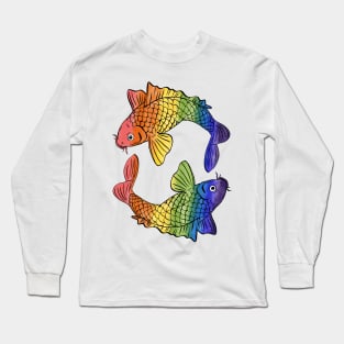 Koi Carp With Rainbow Scales Long Sleeve T-Shirt